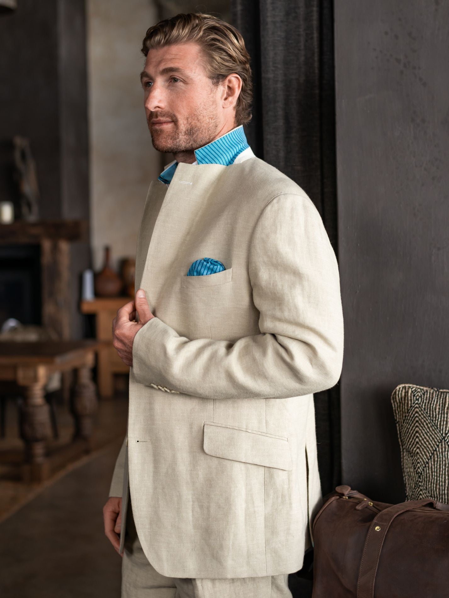 Linen shirt in oat